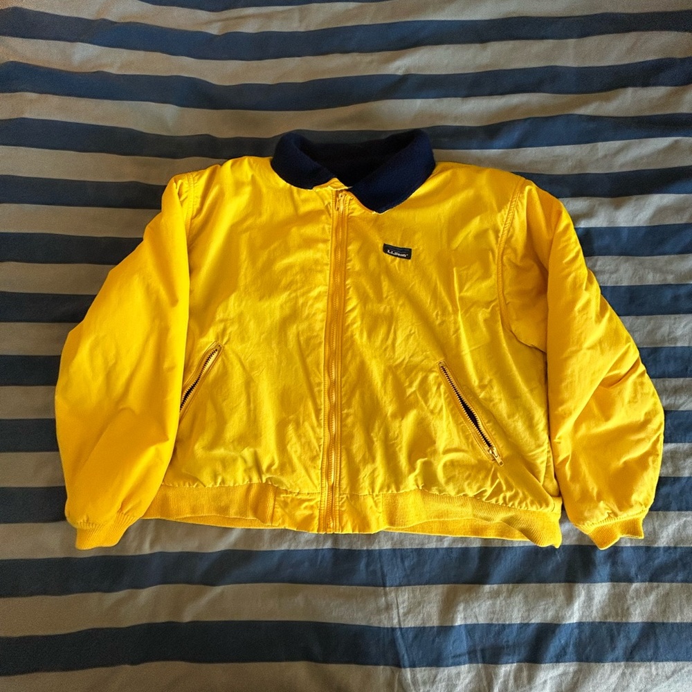 Yellow l.l.bean winter jacket